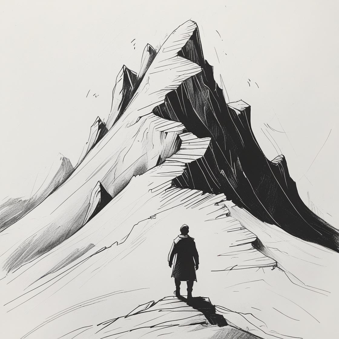 A man standing in front of a mountain